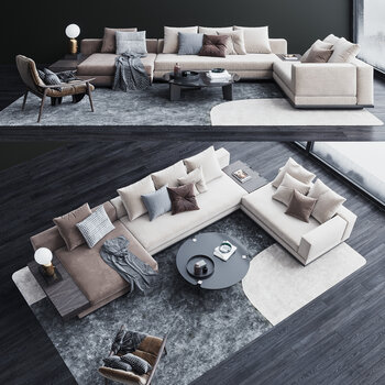 minotti 现代沙发茶几3d模型