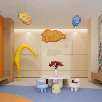 现代儿童娱乐室3d模型