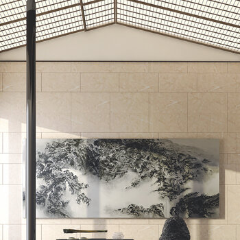 意巢设计 新中式茶室3d模型
