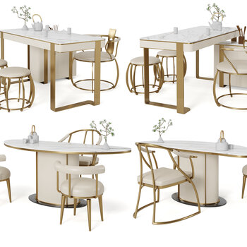 现代茶桌椅3d模型