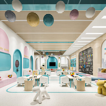 现代幼儿园3d模型