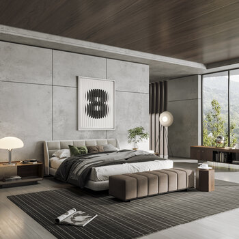Minotti 现代卧室3d模型