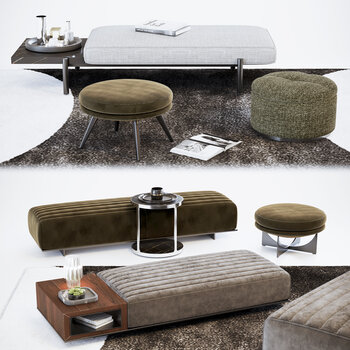 米洛提 Minotti 现代沙发凳3d模型