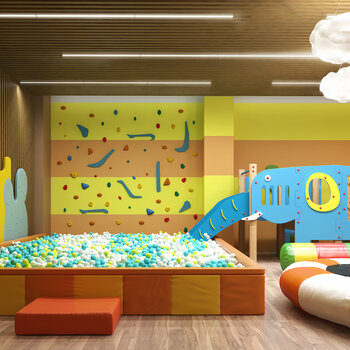 则灵艺术 现代儿童室内娱乐区3d模型