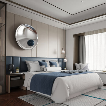 元禾大千 现代卧室3d模型