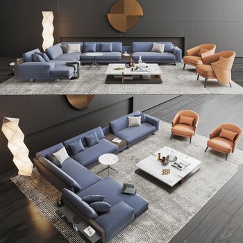 poliform 现代沙发茶几组合 3d模型