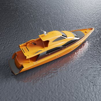 现代玩具游艇3d模型
