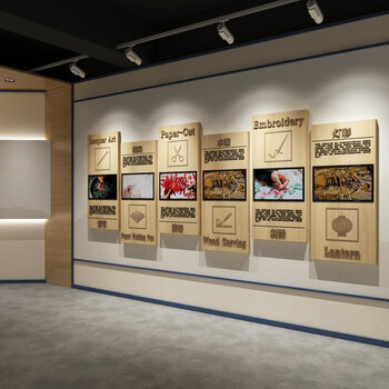 新中式岭南文化展厅3d模型