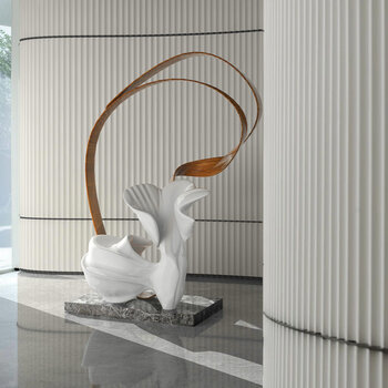 尚石设计 现代雕塑3d模型