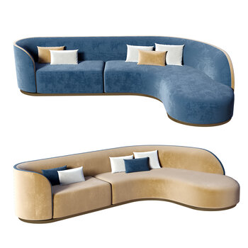 现代弧形沙发3d模型