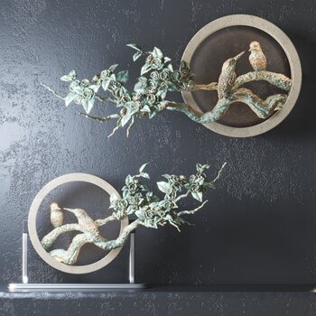  moooi 现代植物装饰台灯壁灯3d模型