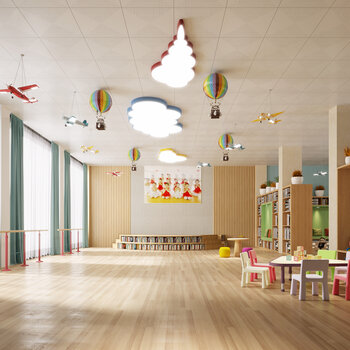 现代幼儿园舞蹈室