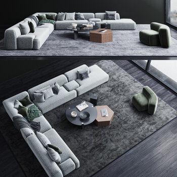 Lema 现代沙发茶几组合3d模型