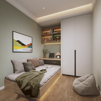 現代臥室3d模型