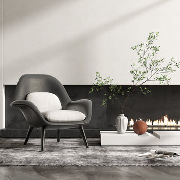 Fredericia 现代单人沙发3d模型
