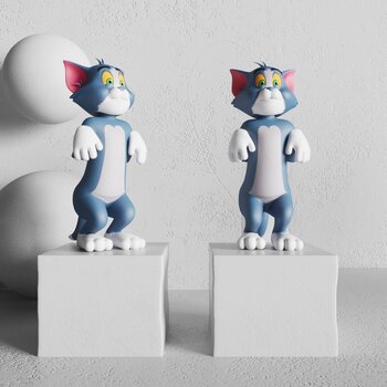 现代汤姆猫玩具雕塑3d模型