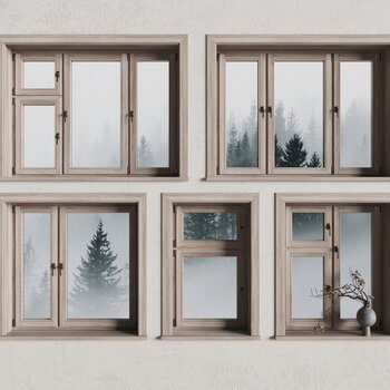 Idea 侘寂风实木窗户