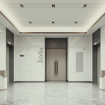 现代电梯间