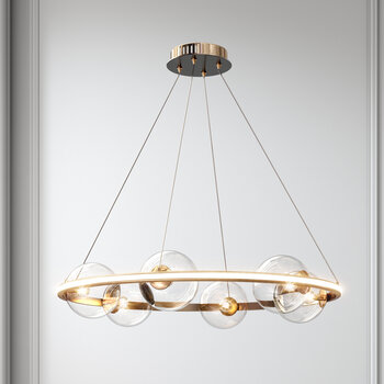 Mimax 现代金属玻璃吊灯3d模型