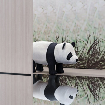 现代熊猫雕塑3d模型