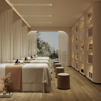 侘寂风美容包间3d模型