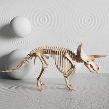 FENDI 现代三角龙文物化石3d模型