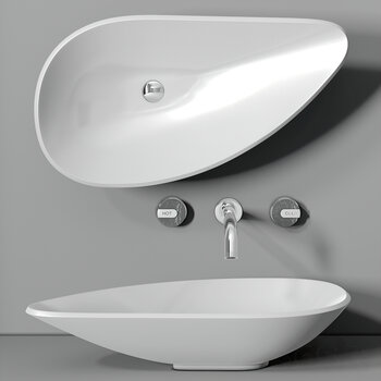 现代洗手盆3d模型