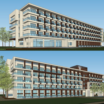 现代宿舍楼su模型下载_su现代宿舍楼模型下载_su现代宿舍楼模型免费