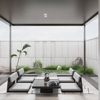 一野设计 日式茶室3d模型