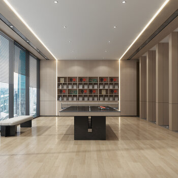 大研设计 现代乒乓球室 3d模型