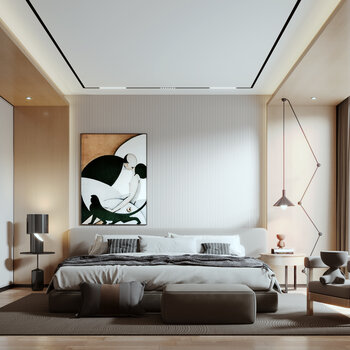 现代卧室 