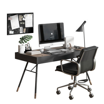 现代办公桌3d模型