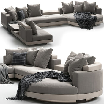 Minotti 现代多人沙发3d模型