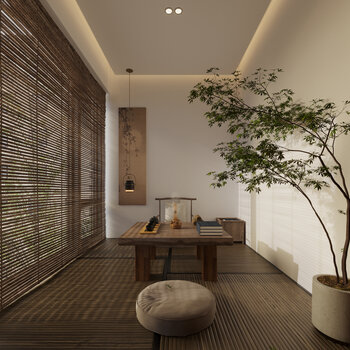新中式茶室3d模型