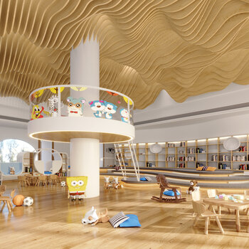 现代幼儿园图书室
