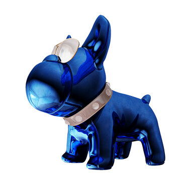 现代小狗雕塑3d模型