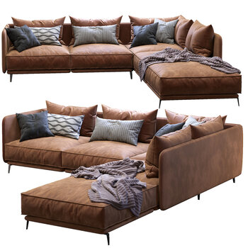arflex 现代皮革沙发3d模型