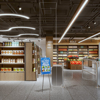 便利店模型_3d便利店模型下载_3d便利店max模型免费下载_建e室内设计
