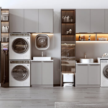 现代风格洗衣柜3d模型