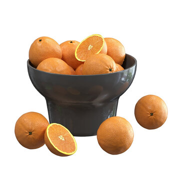 水果橙子3d模型