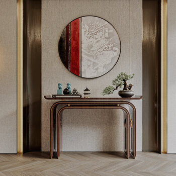 新中式端景台