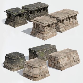 古代城市废墟3d模型