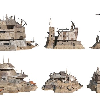 军事设施哨所3d模型
