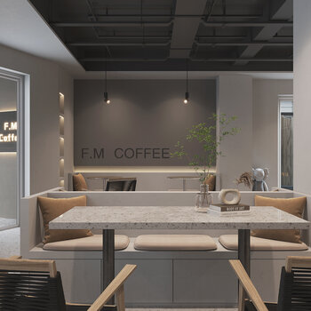 现代咖啡店3d模型