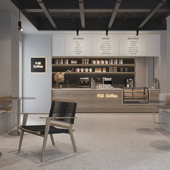现代咖啡店3d模型