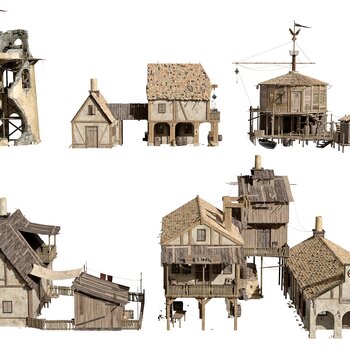 古代住宅建筑3d模型