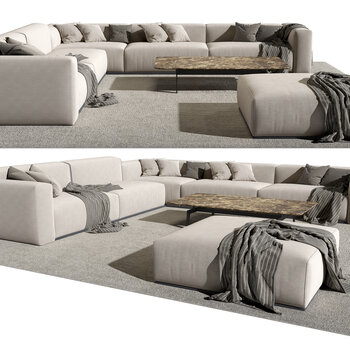 Pliform 现代沙发茶几组合 3d模型