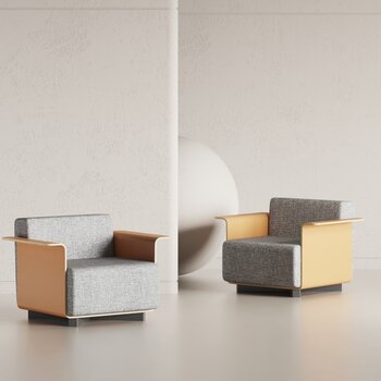法国 La Manufacture   现代单人沙发3d模型