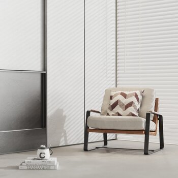 英国 Secolo LUNA 现代单人沙发3d模型