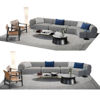 poliform 现代沙发茶几组合3d模型
